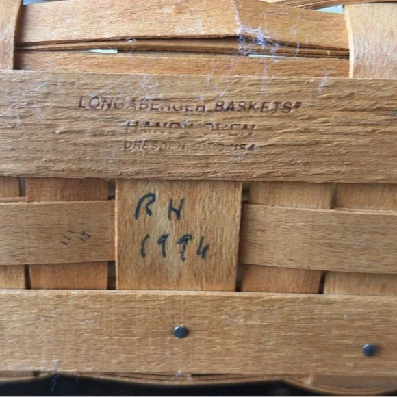 1996 Longaberger Brown and Black Woven Basket - Picture 10 of 10